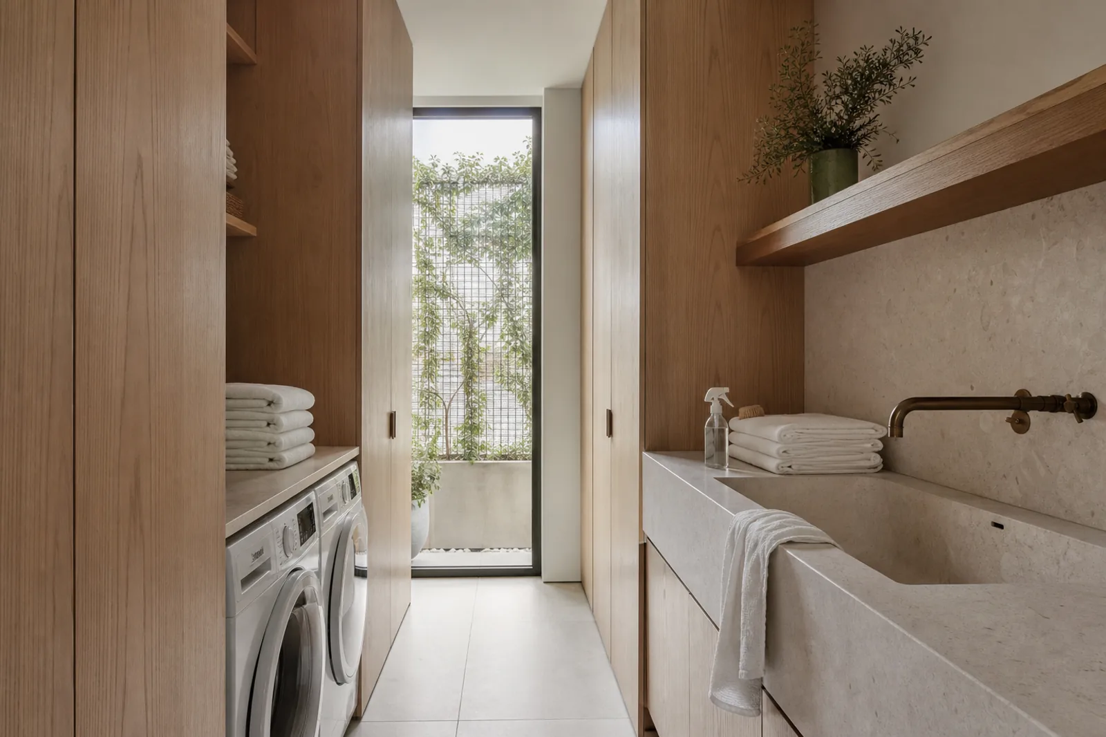Lavandería integrada en una vivienda contemporánea de Madrid